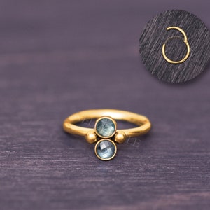 CZ Cartilage Earring Hoop - Tragus Earring, Rook Piercing Jewelry, Helix Earring Clicker