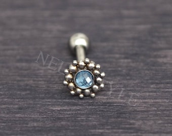 Cartilage Earring Stud - Surgical steel helix piercing, tragus jewelry, conch earring