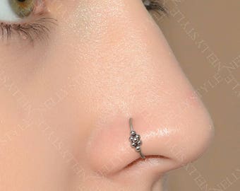 SALE - Nose Ring - surgical steel nose piercing, nose hoop jewelry