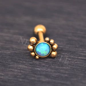 Boucle d'oreille tragus en acier chirurgical - Clou de cartilage, piercing en hélice vers l'avant, bijoux de conque