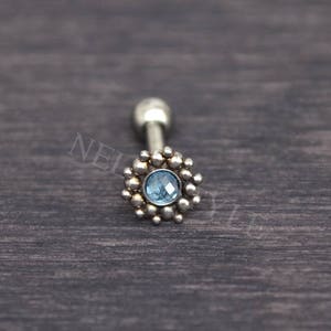 Cartilage Earring Stud - Surgical steel helix piercing, tragus jewelry, conch earring
