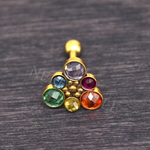 Cartilage Earring Stud - Surgical steel helix piercing, tragus jewelry, conch earring