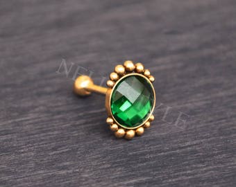 Tragus Earring Surgical Steel - Forward helix stud, conch barbell stud, cartilage piercing