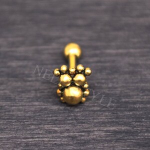Cartilage Earring jewelry - Surgical steel tragus piercing, helix stud barbell