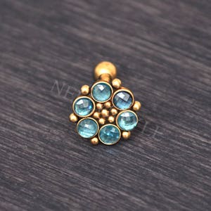 Tragus Earring - 316L Surgical steel cartilage jewelry, forward helix stud earring