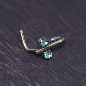 Nose Ring Stud with CZ - surgical steel nose ring