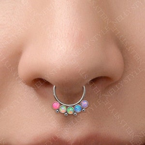 Surgical Steel Faux Septum Nose Ring - Faux Nose Piercing, Fake Nose Ring