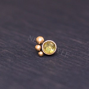 Surgical Steel Dermal Top - Dermal body piercing jewelry with CZ