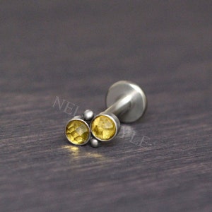 Labret in acciaio chirurgico con filettatura interna - Perno per orecchini di cartilagine, orecchino elicoidale in avanti, piercing al trago, perno di gioielli conchiglia