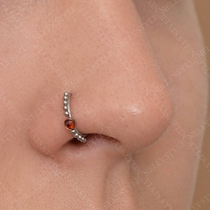 CZ Nose Ring Earring - Implant Grade Titanium Nose Jewelry