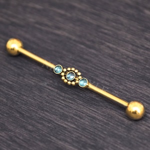 Industrial Barbell Surgical Steel - Double Cartilage Earring