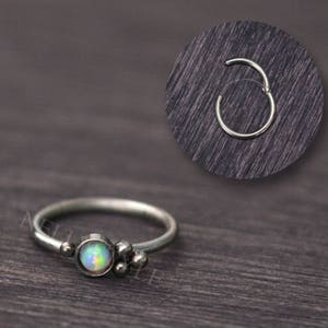 Opal Tragus Ohrring - Chirurgenstahl Knorpel Hoop, Helix Schmuck, Turm Piercing