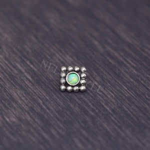 Surgical Steel Dermal Top Jewelry - Opal dermal body piercing jewelry