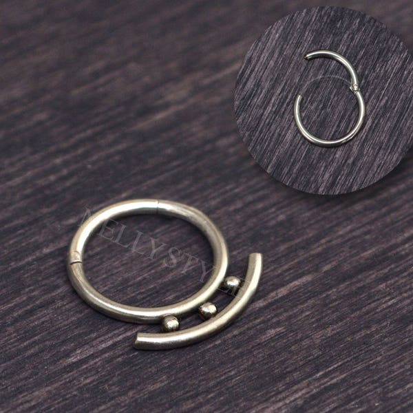 Septum Jewelry - Surgical steel daith piercing earring, septum piercing