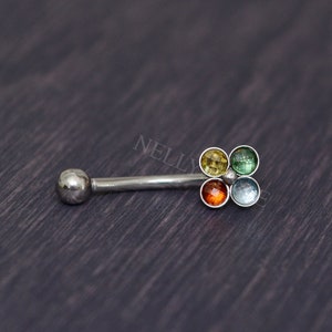 Eyebrow Piercing Jewelry Surgical Steel - Rook curved barbell, cartilage barbell earring