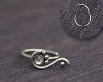 Chirurgenstahl Tragus Schmuck - CZ Knorpel Hoop, Muschel Piercing Schmuck, Tragus Hoop, Clicker Ring
