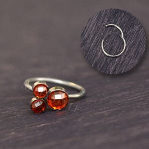 Surgical Steel Tragus Jewelry CZ - Helix hoop jewelry, cartilage earring, rook hoop