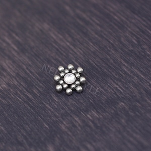 Surgical Steel Dermal Top - Dermal body piercing jewelry with CZ