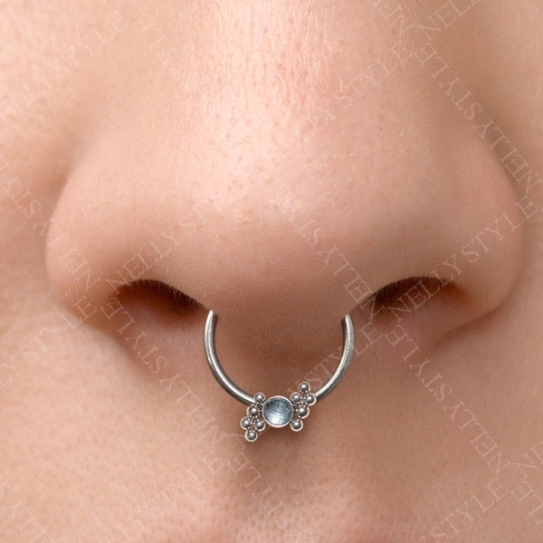 Implant Grade Titanium Septum Ring 14g - Septum Jewelry, Daith Piercing Jewelry