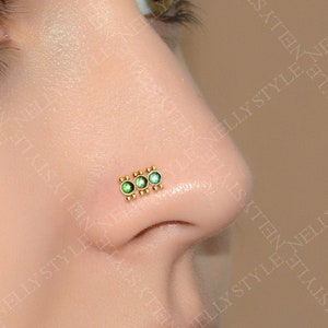 Surgical Steel Nose Ring Stud - CZ nose stud, nose piercing jewelry