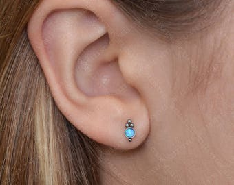 Anello A Cerchio Con Segmento Incernierato Opale Anello Per - Foto 10