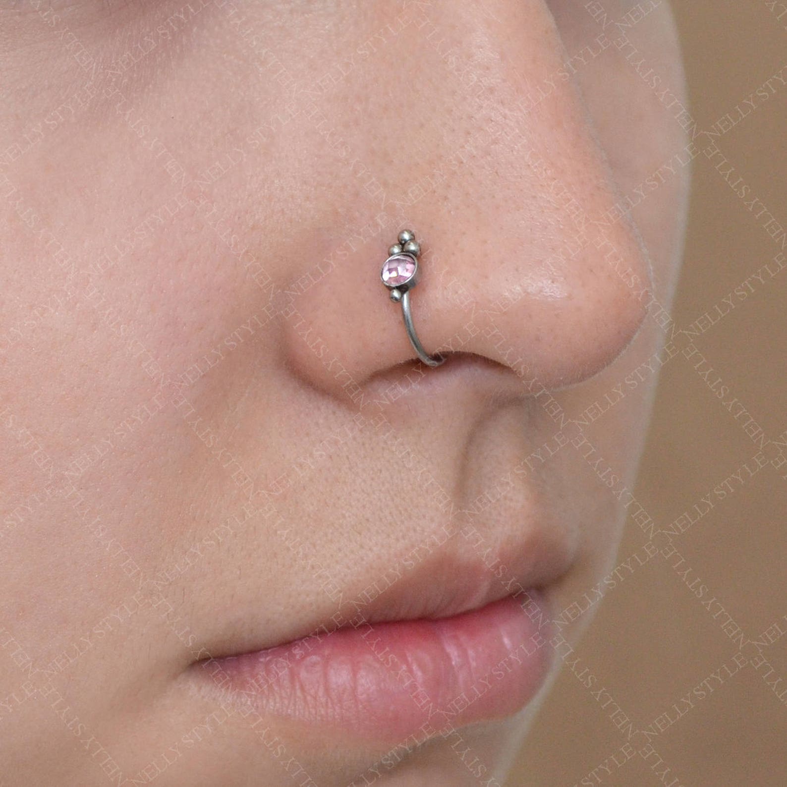Nose Ring Hoop Surgical Steel Nose Piercing Etsy