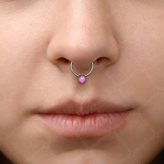 Fake septum shop ring etsy