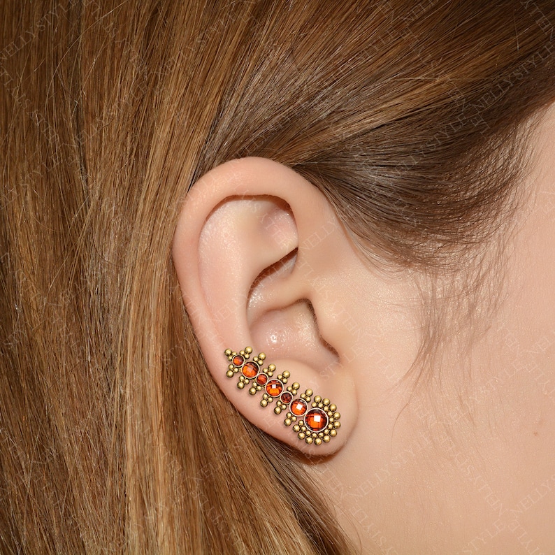 Ear Climber Earring Surgical Steel Ear Pin Crawler Earrings Etsy