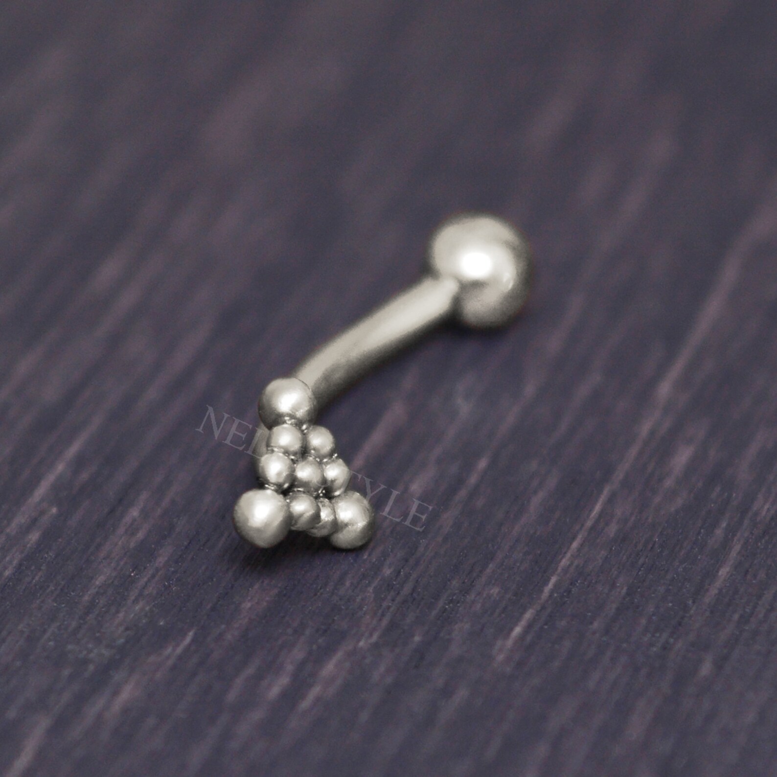 Eyebrow Curved Barbell Jewelry Implant Grade Titanium Rook Etsy