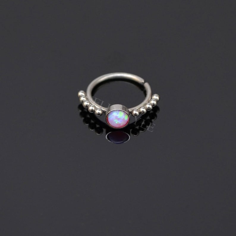 OUFER Nasenpiercing Ring 20G 316L Edelstahl - CZ Stein Weihnachts Design