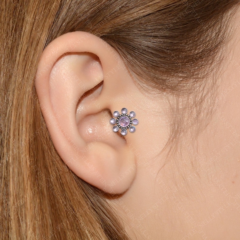 Surgical Steel Tragus Earring Cartilage Stud Forward Helix Etsy