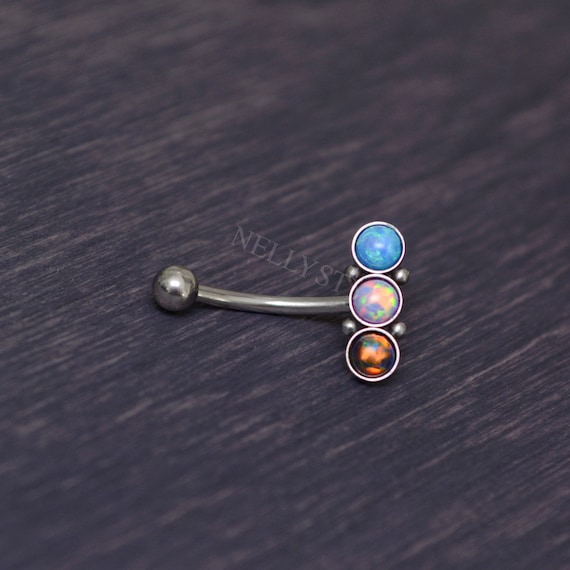 thumbnail image 2 of 16g Curved Barbell, Tragus, Rook, Cartlage, Eyebrow, Septum, 6mm, 8mm 2 of 12