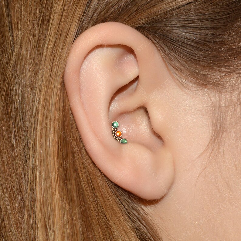 Helix Earring Surgical Steel Cartilage stud tragus jewelry Etsy