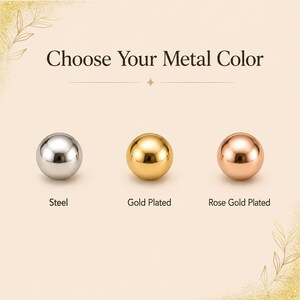 Internally Threaded Labret Stud - Surgical Steel Lip Piercing, Monroe Earring with CZ, Medusa Jewelry image 6