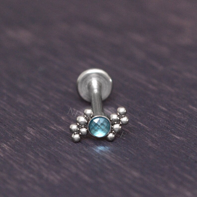 Internally Threaded Surgical Steel Labret Cartilage Earring Etsy