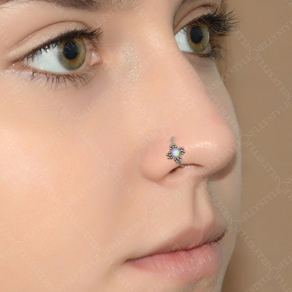 Buy Nose Ring, Nose Hoop, Silver Nose Ring, 24g Small Hoop Earring,  Tragus/helix/ Cartilage Piercing 24 Gauge Handcrafted Nose Ring Online in  India - Etsy
