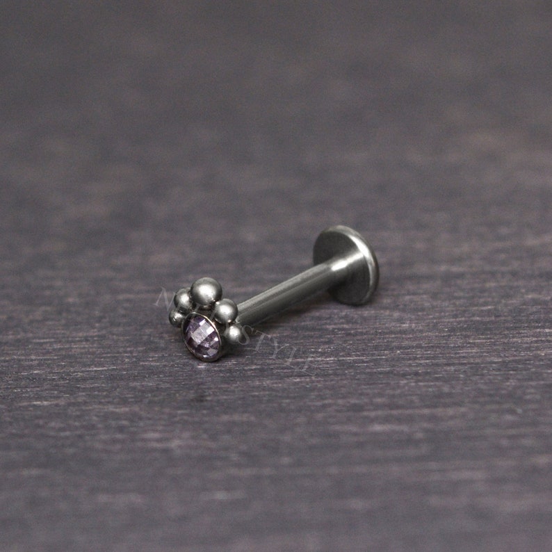 Labret Stud Surgical Steel Helix Jewelry Tragus Earring Etsy