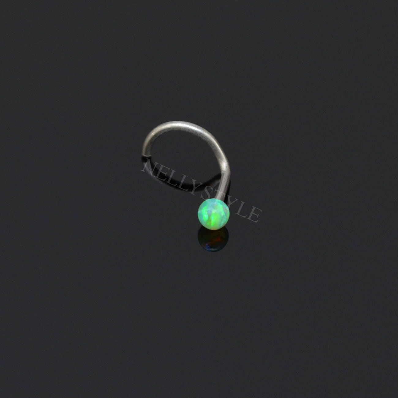 Anello A Cerchio Con Segmento Incernierato Opale Anello Per - Foto 6