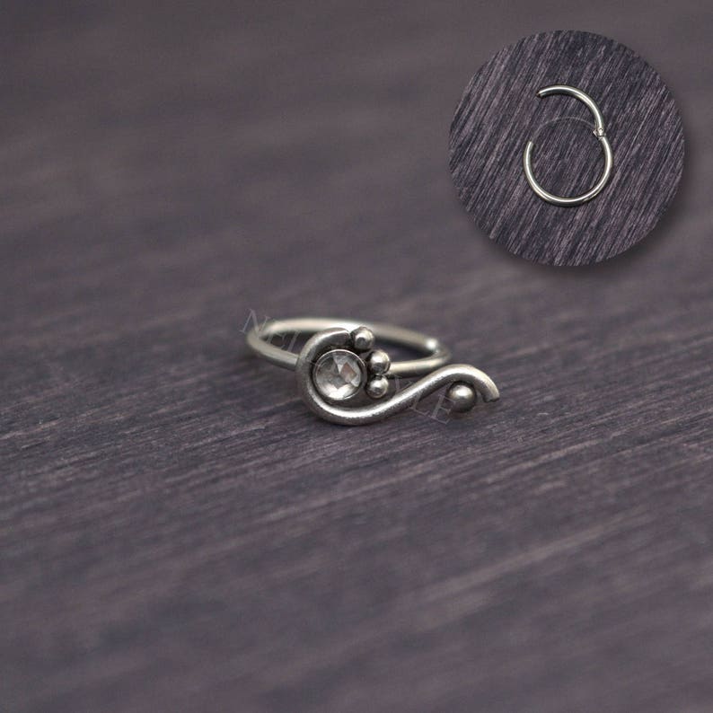 Surgical Steel Tragus Jewelry CZ Cartilage Hoop Conch Etsy