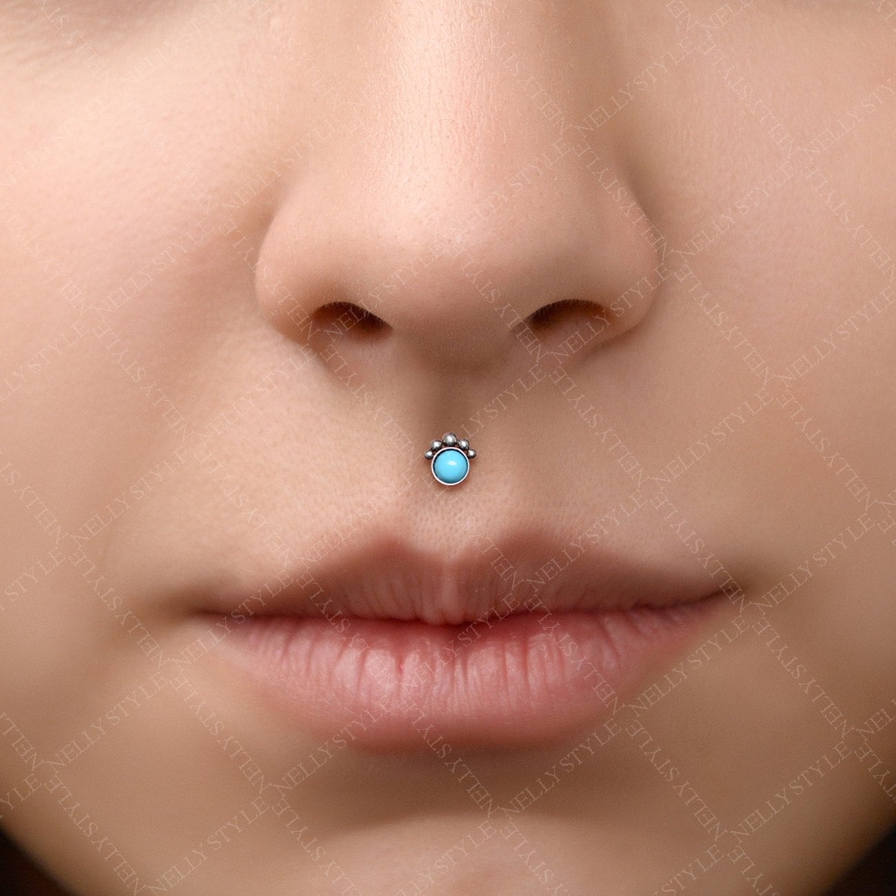 Turquoise labret stud deals