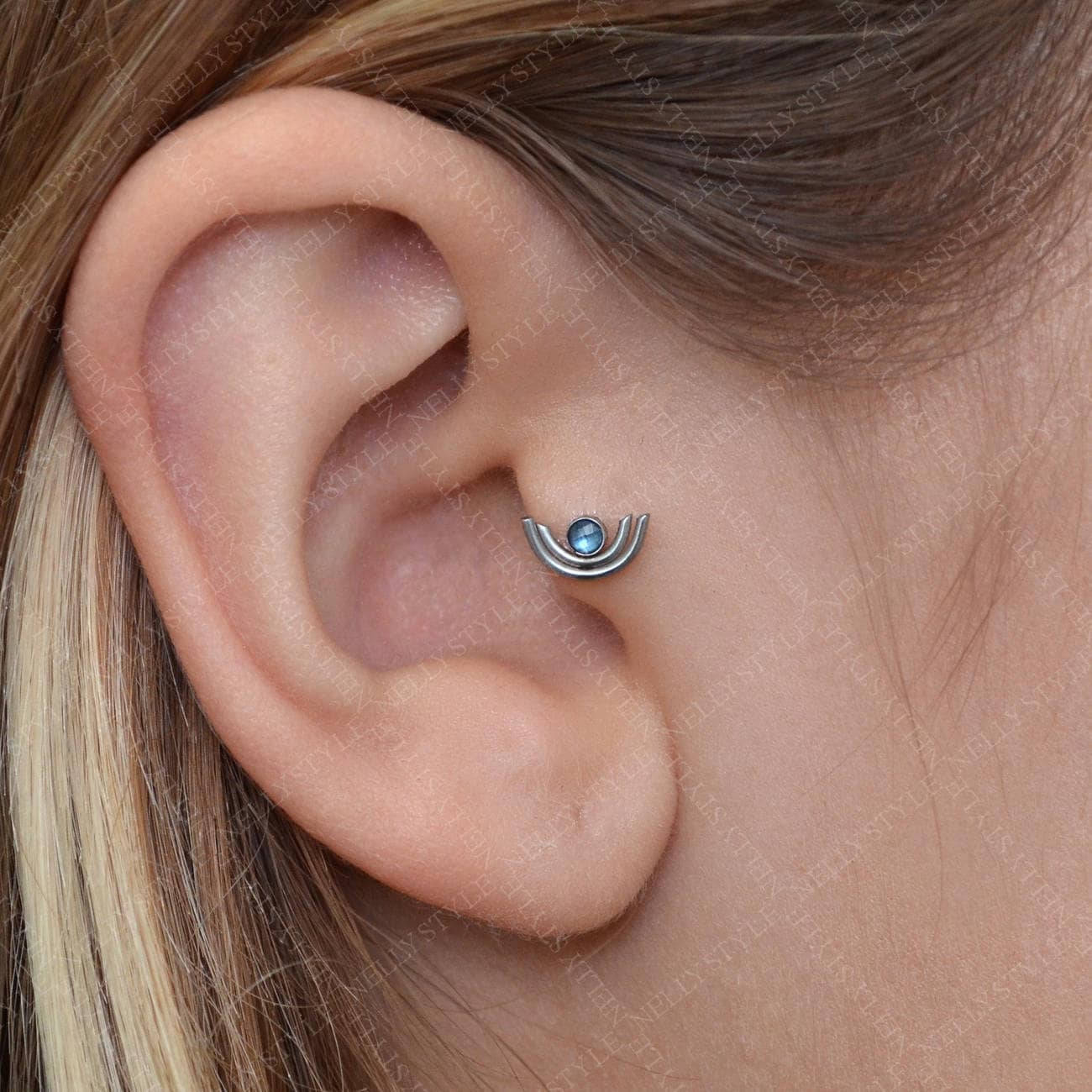 Surgical Steel Tragus Earring With CZ Stone Works as Nose Etsy Canada