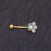 Opal Eyebrow Jewelry - Surgical steel rook barbell, body piercing jewelry