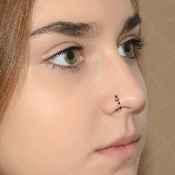 Anello Aperto Per Naso Da 8 Mm In Acciaio Chirurgico Nero | Disponibile - Foto 7