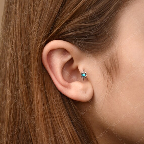 Turquoise sale tragus earring