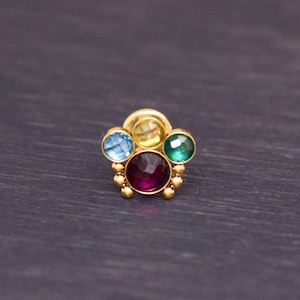Labret Jewelry Acciaio chirurgico - Helix Stud, Tragus Jewelry, Orecchino di cartilagine, Gioielli per piercing a conchiglia con CZ