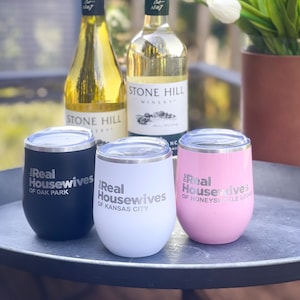 The Real Housewives Personalized City Stemless Wine Glass - Set of