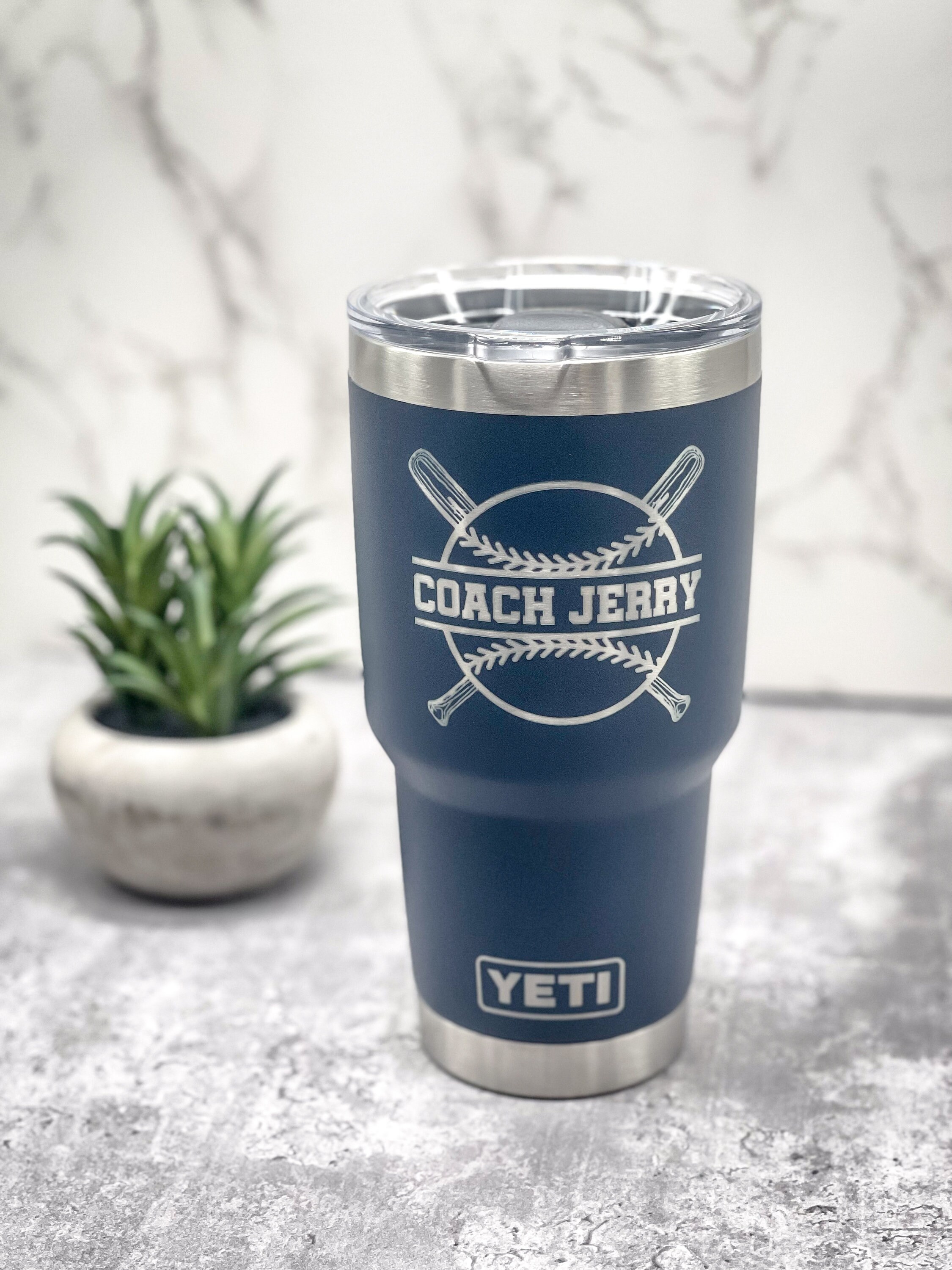 Custom Baseball Tumbler 30 oz Tumbler, 20 oz Tumbler, Laser Engraved.…