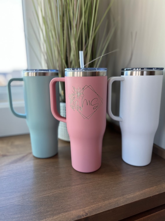 Buy 40oz Tumbler With Handle, 40 Oz Travel Mug, 40 Oz Charger Personalized, 40  Oz Tumbler With Name, Engraved Tumbler for Mom, Gift for Teacher Online in  India 