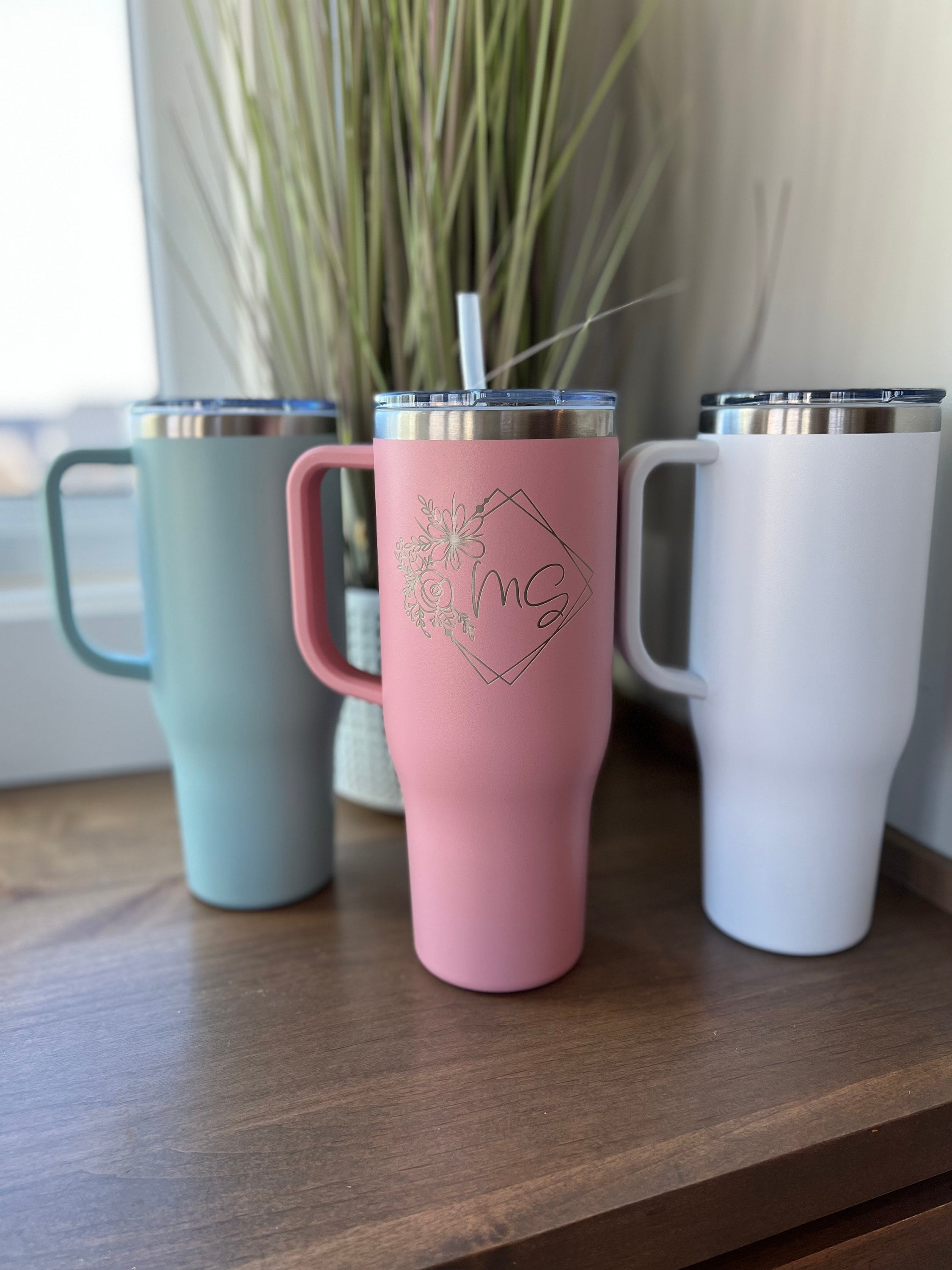 Buy 40oz Tumbler With Handle, 40 Oz Travel Mug, 40 Oz Charger Personalized,  40 Oz Tumbler With Name, Engraved Tumbler for Mom, Gift for Teacher Online  in India 