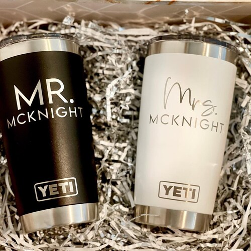 Mr and Mrs Tumbler Gift Set Personalized Bride Groom Etsy